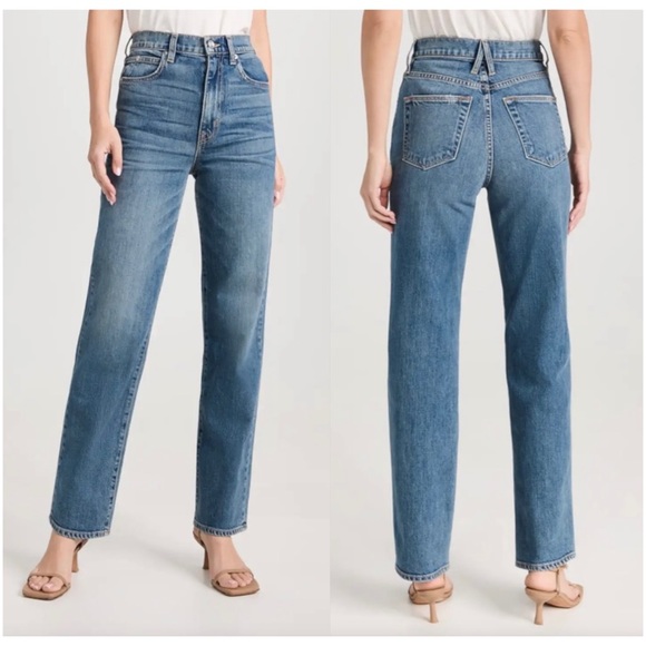 SLVRLAKE Denim - SLVRLAKE London High-Rise Straight-Leg Jeans